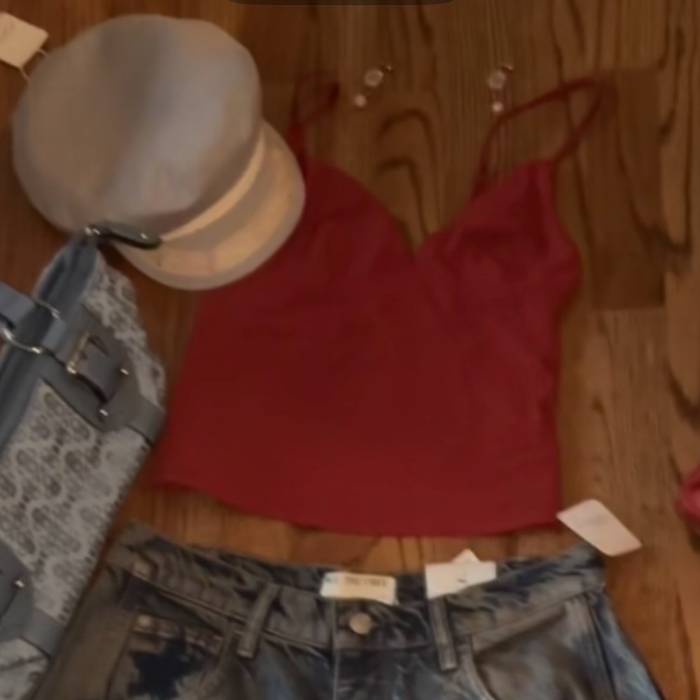 Urban Outfitters Red Crop Top